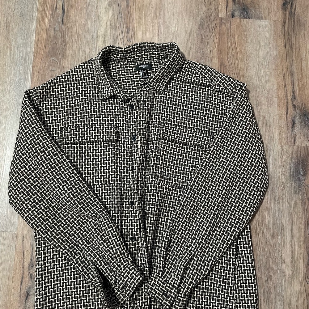 Forever 21 Monochrome Checkered Top